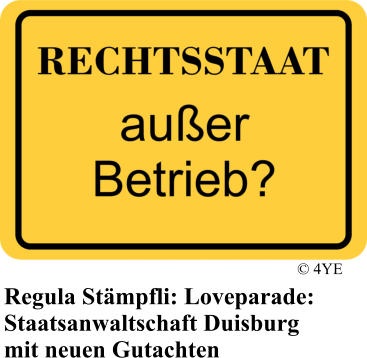 Regula Stmpfli: Loveparade: Staatsanwaltschaft Duisburg mit neuen Gutachten   4YE